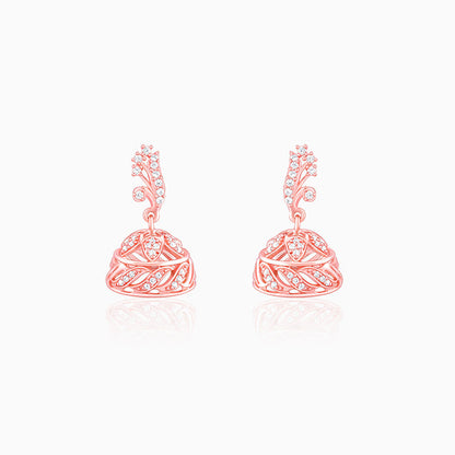 Rose Gold Ajmer Jhumki Earrings