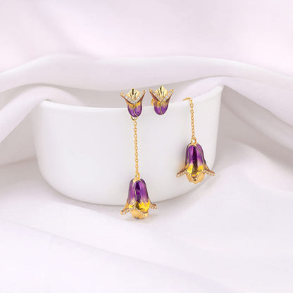 Golden Bell Mallow Bud Convertible Earrings