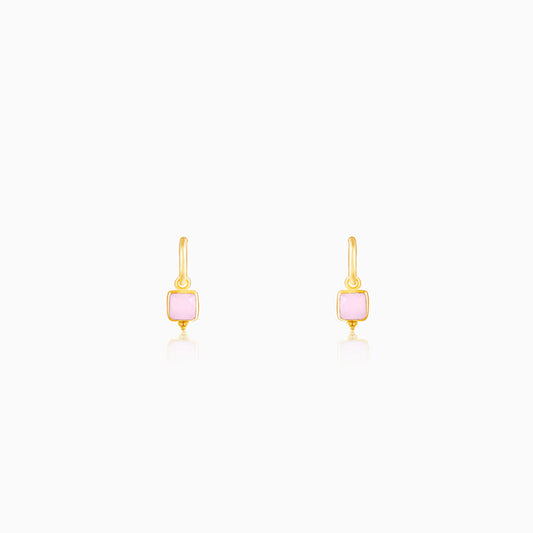 Golden Pink Blush Earrings
