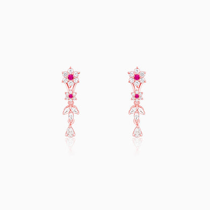 Rose Gold Classic Floral Earrings