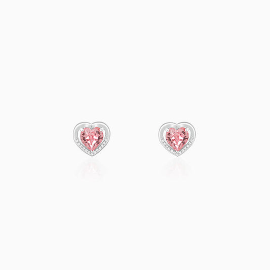 Silver Valentine Stud Earrings