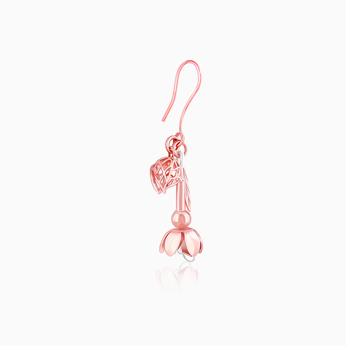 Rose Gold Blooming Brahma Earrings