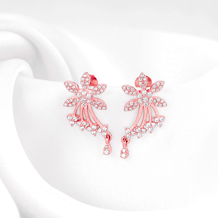 Rose Gold Wings of Shine Earrings