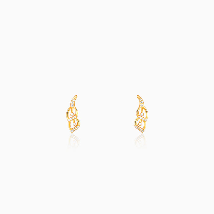 Golden Tiered Shine Earrings