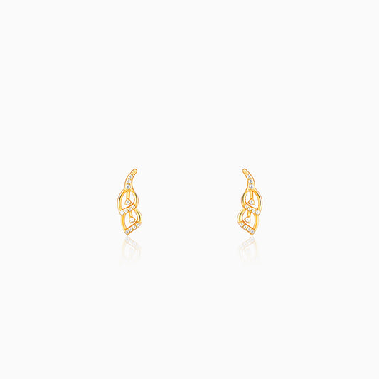 Golden Tiered Shine Earrings