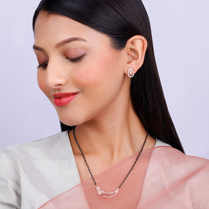 Rose Gold Binding Love Mangalsutra Set