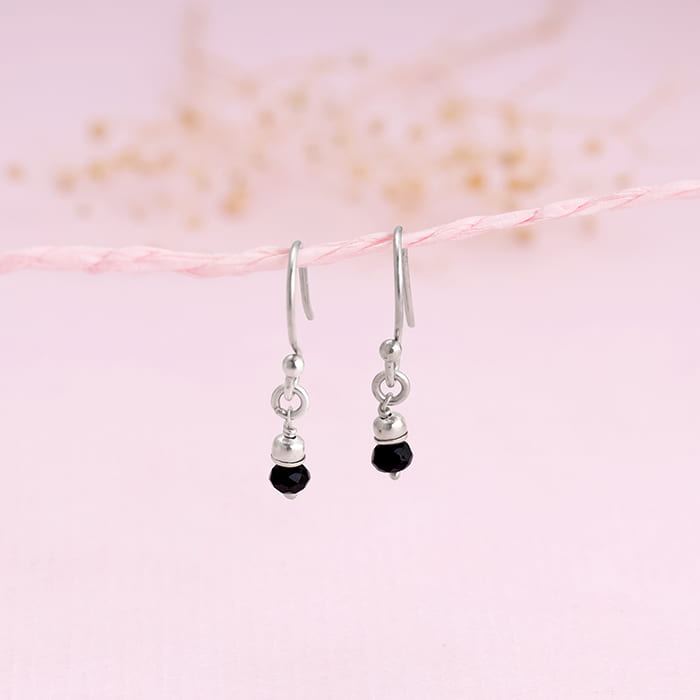 Small Black Silver Stud Earrings - Studio Jewellery Australia