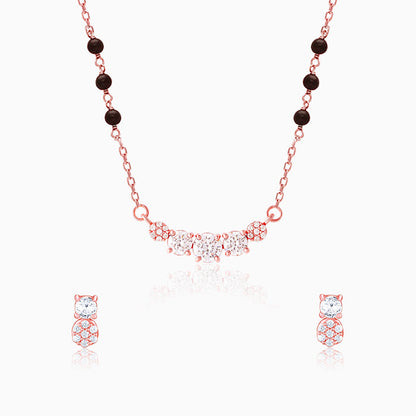 Rose Gold Zirconia Elegance Mangalsutra Set