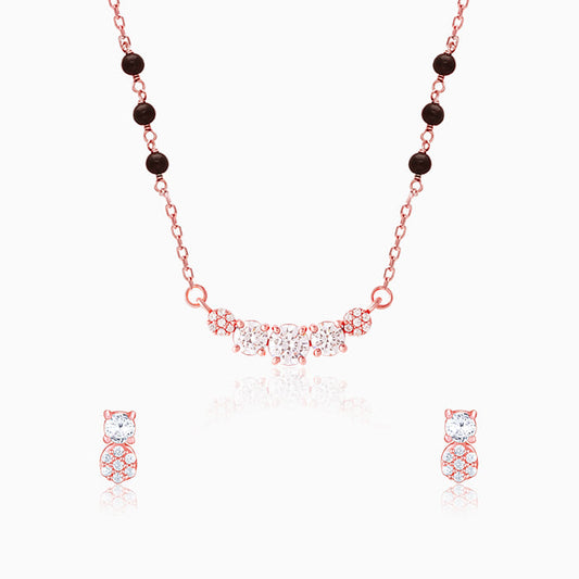 Rose Gold Zirconia Elegance Mangalsutra Set