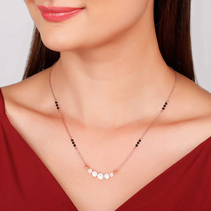 Rose Gold Zirconia Elegance Mangalsutra Set