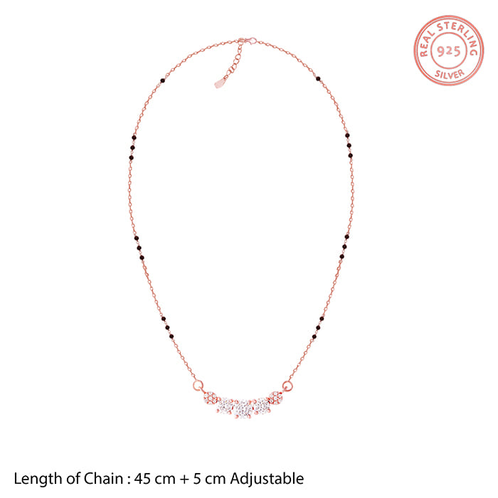 Rose Gold Zirconia Elegance Mangalsutra Set