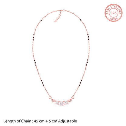 Rose Gold Zirconia Elegance Mangalsutra Set