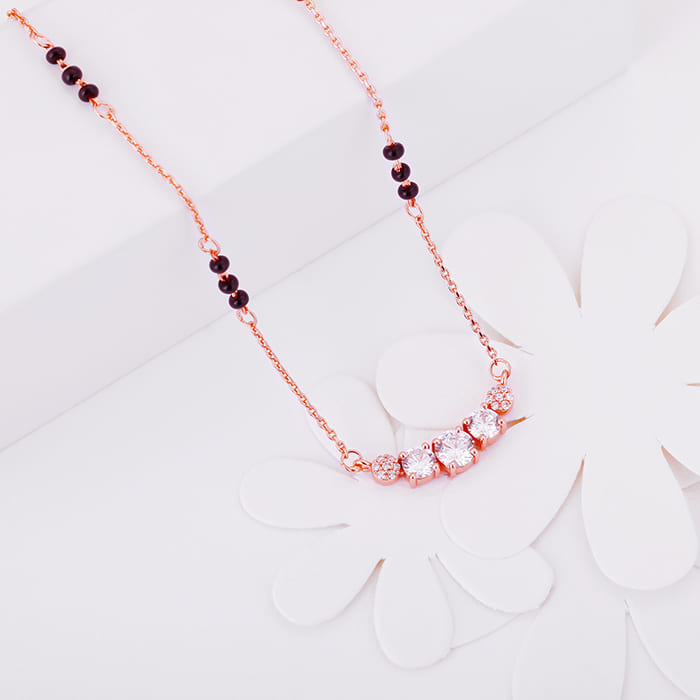 Rose Gold Zirconia Elegance Mangalsutra Set