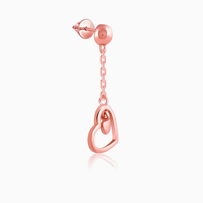 Rose Gold Heart Danglers