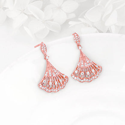 Rose Gold Seashell Earrings