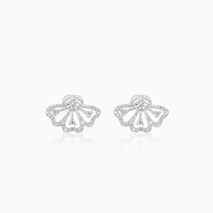 Silver Eyebright Convertible Earrings