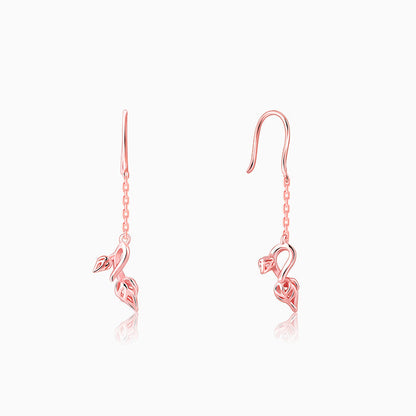 Rose Gold Brahma Kamal Bud Earrings