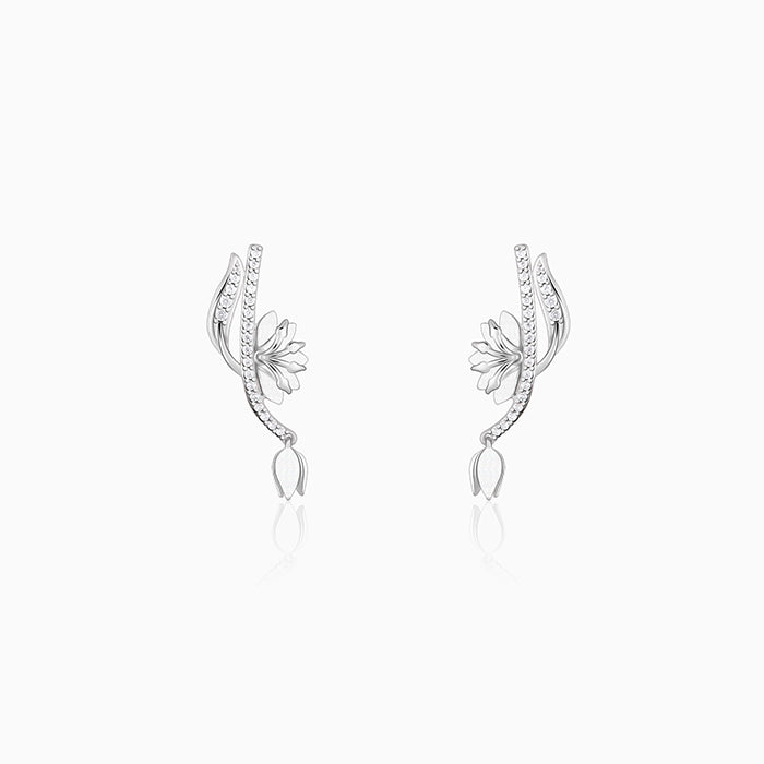 Silver Snowy Safed Musli Earrings