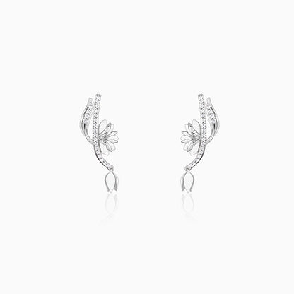 Silver Snowy Safed Musli Earrings