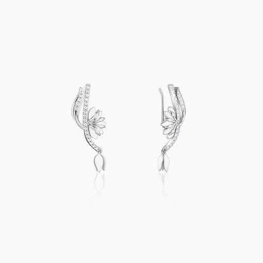 Silver Snowy Safed Musli Earrings