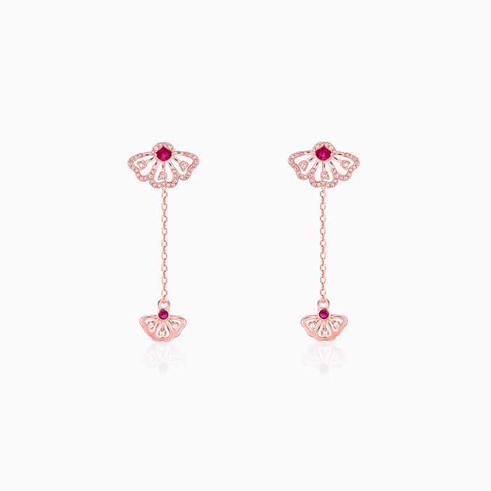 Rose Gold Eyebright Dangler Earrings