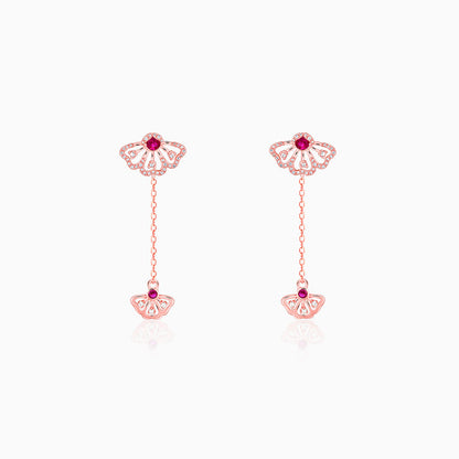 Rose Gold Eyebright Dangler Earrings