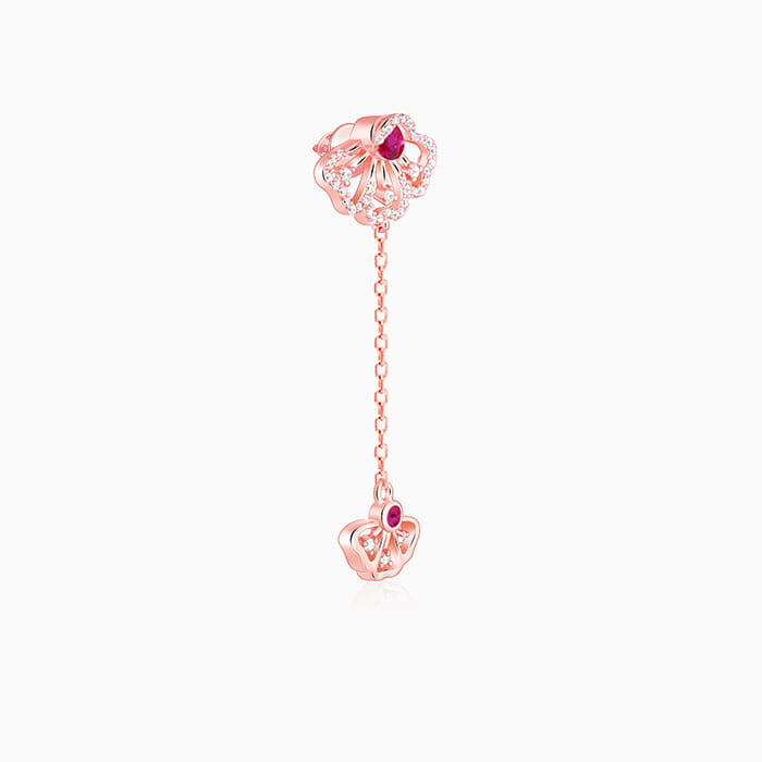 Rose Gold Eyebright Dangler Earrings