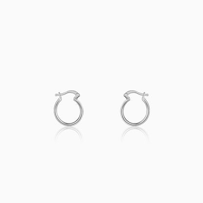 Silver Pot Hoop Earrings