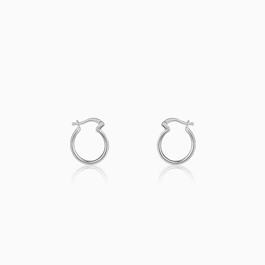 Silver Pot Hoop Earrings