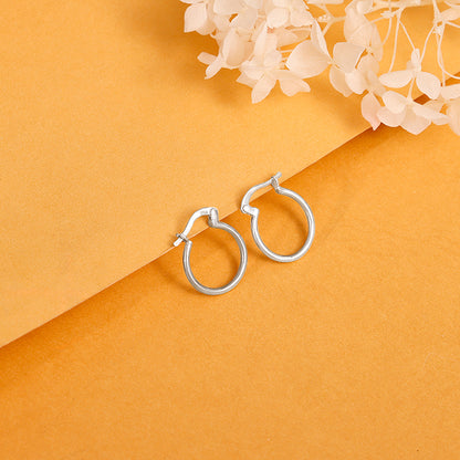 Silver Pot Hoop Earrings