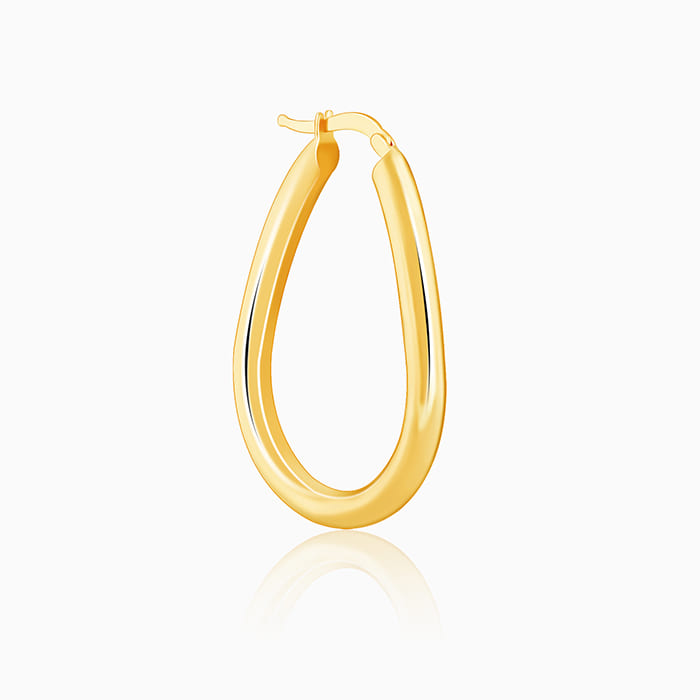 Golden Tapered Hoop Earrings