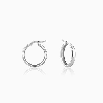 Silver Elegant Round Hoop Earring