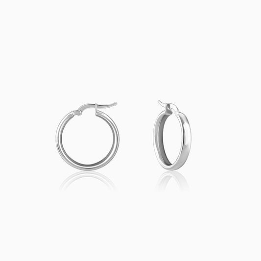 Silver Elegant Round Hoop Earring