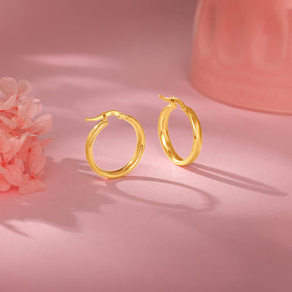 Golden Circle of Hoop Earrings