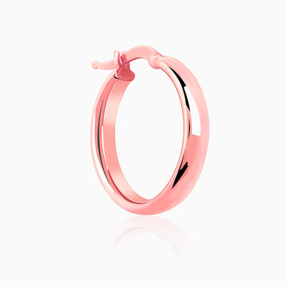 Rose Gold Circular Hoop Earrings