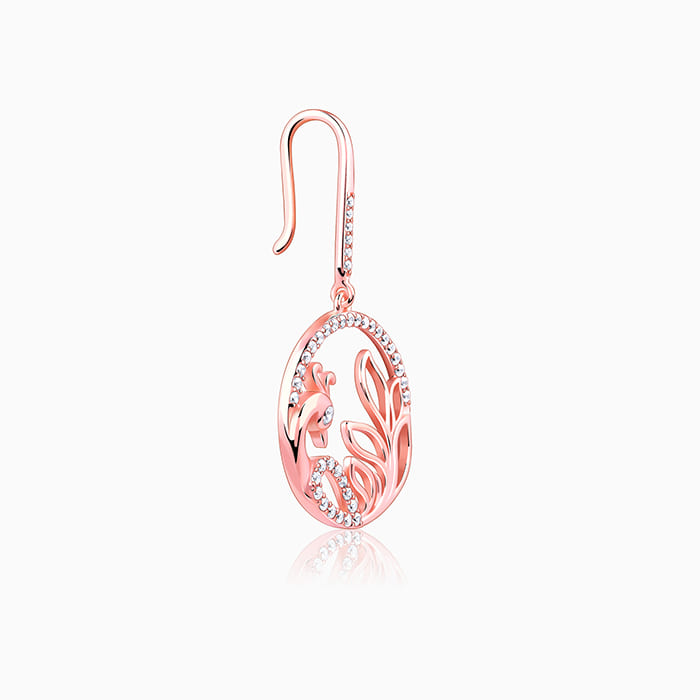 Rose Gold Mayura Hoop Earrings