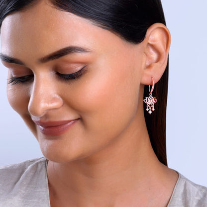 Rose Gold Ramaniya Komal Earrings