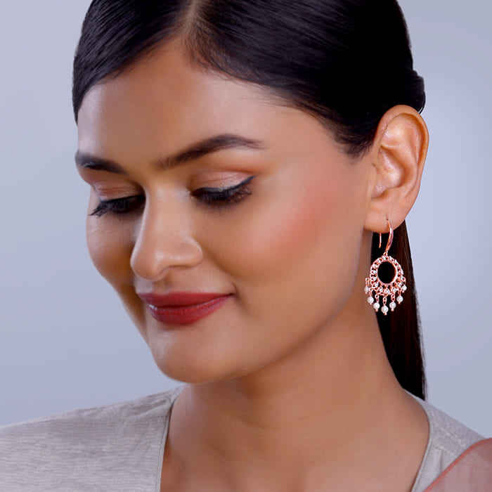 Rose Gold Mohini Earrings