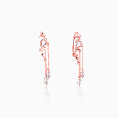 Rose Gold Beautiful Mor Climber Earrings