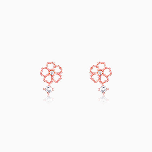 Rose Gold Floral Desire Earrings