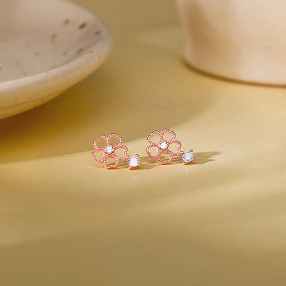 Rose Gold Floral Desire Earrings