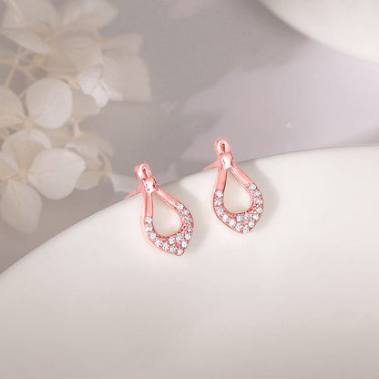 Rose Gold Stylish Drop Earrings