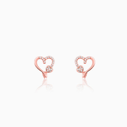 Rose Gold Best Love Earrings