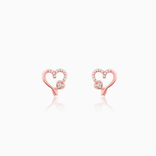 Rose Gold Best Love Earrings