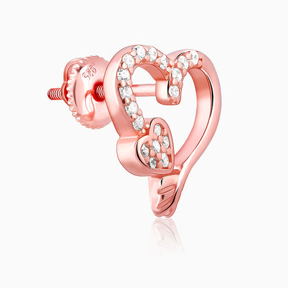 Rose Gold Best Love Earrings