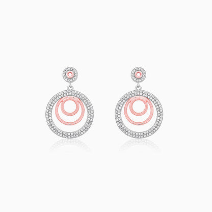 Dual Tone Luna Halo Earrings