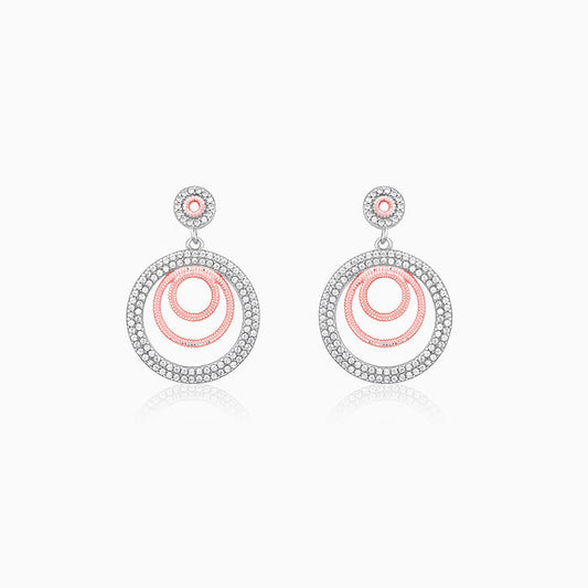 Dual Tone Luna Halo Earrings