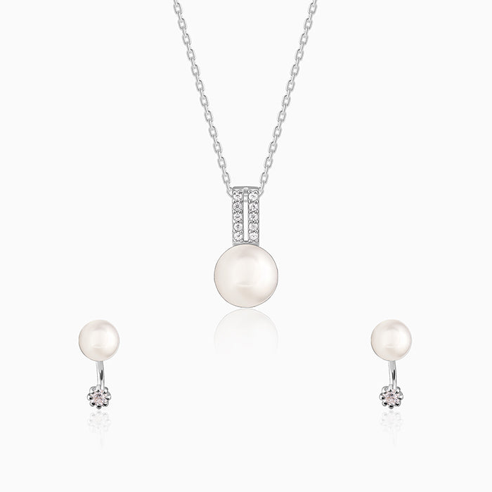 Silver Fall Pearl Set