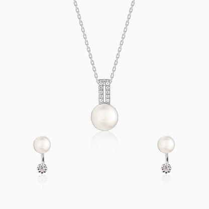 Silver Fall Pearl Set