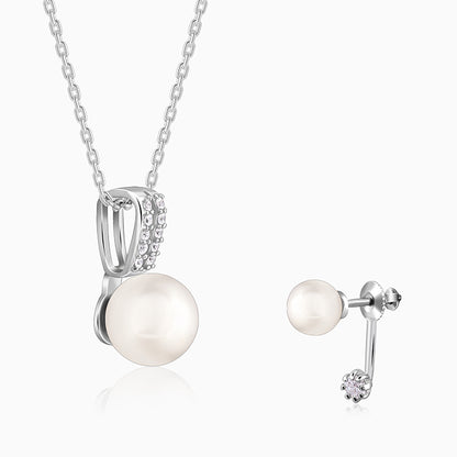 Silver Fall Pearl Set